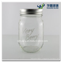 450ml 16oz Logo Printing Food Storage Glass Mason Jar